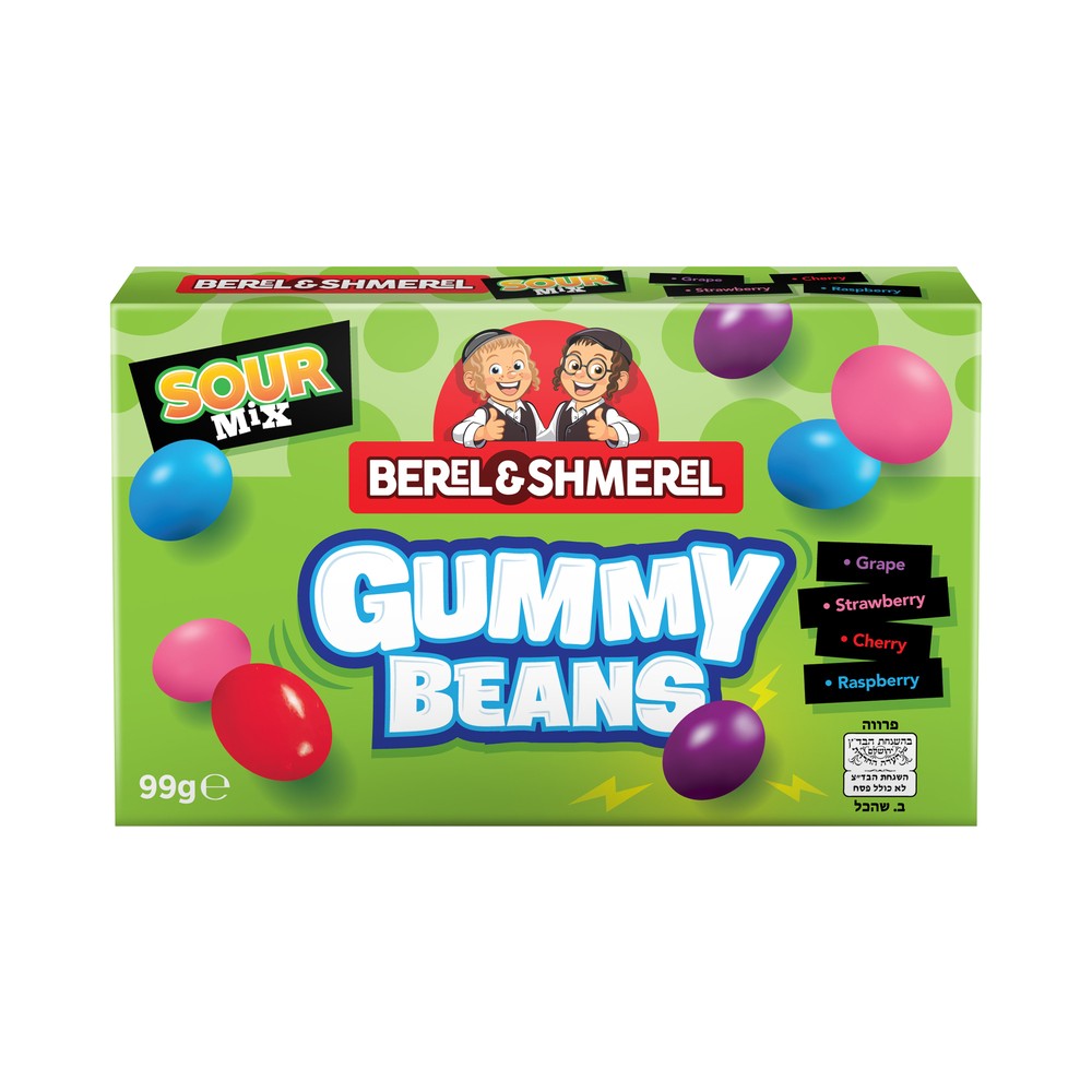 Berel & Shmerel - Sour Gummy Beans 99g