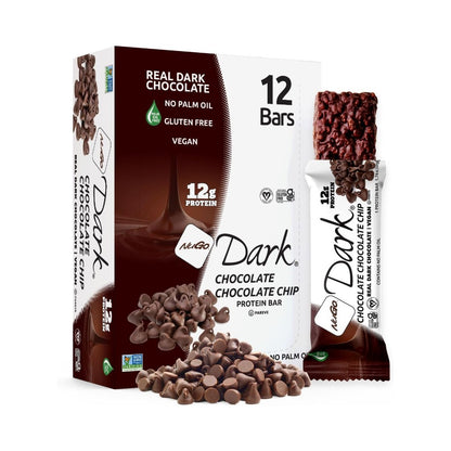 NuGo Dark - Chocolate Chocolate Chip Protein Bar 1.76oz (50g) - Pack of 12