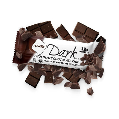 NuGo Dark - Chocolate Chocolate Chip Protein Bar 1.76oz (50g) - Pack of 12