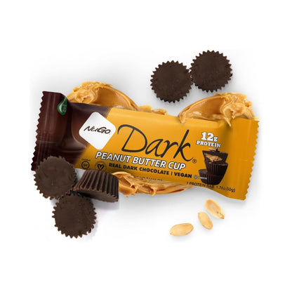 NuGo Dark -  Peanut Butter Cup Protein Bar 1.76oz (50g) - Pack of 12
