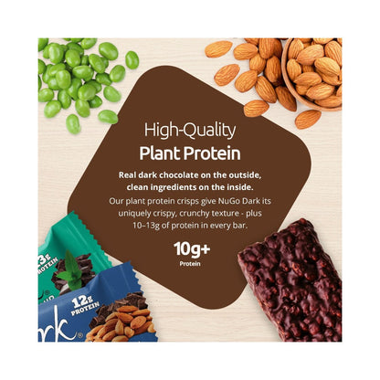 NuGo Dark -  Peanut Butter Cup Protein Bar 1.76oz (50g) - Pack of 12
