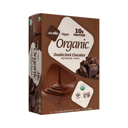 NuGo Organic - Double Dark Chocolate Protein Bar 1.76 oz (50g) - Pack of 12