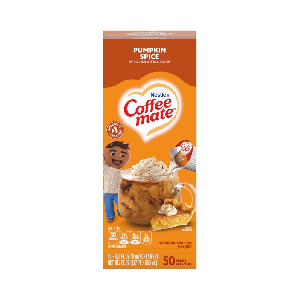 Coffee Mate - Pumpkin Spice Single Serve Creamer 0.38oz (11ml) 50 Count