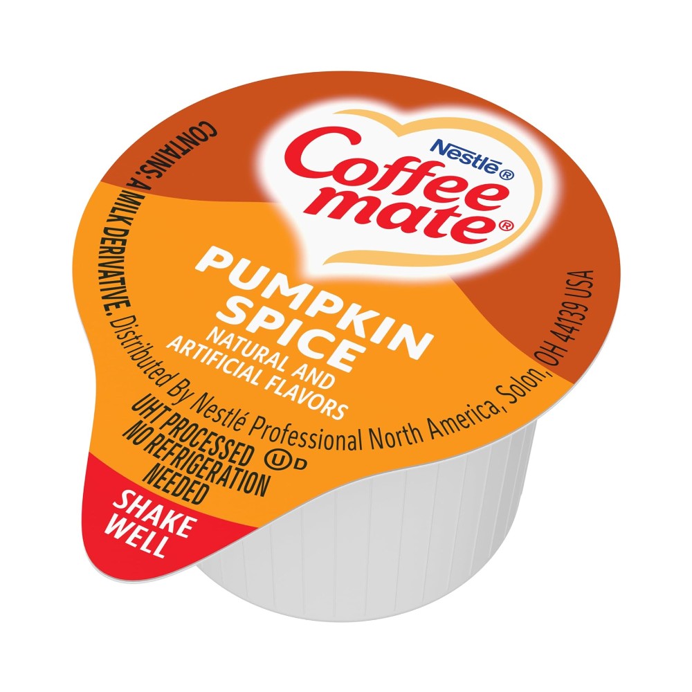 Coffee Mate - Pumpkin Spice Single Serve Creamer 0.38oz (11ml) 50 Count