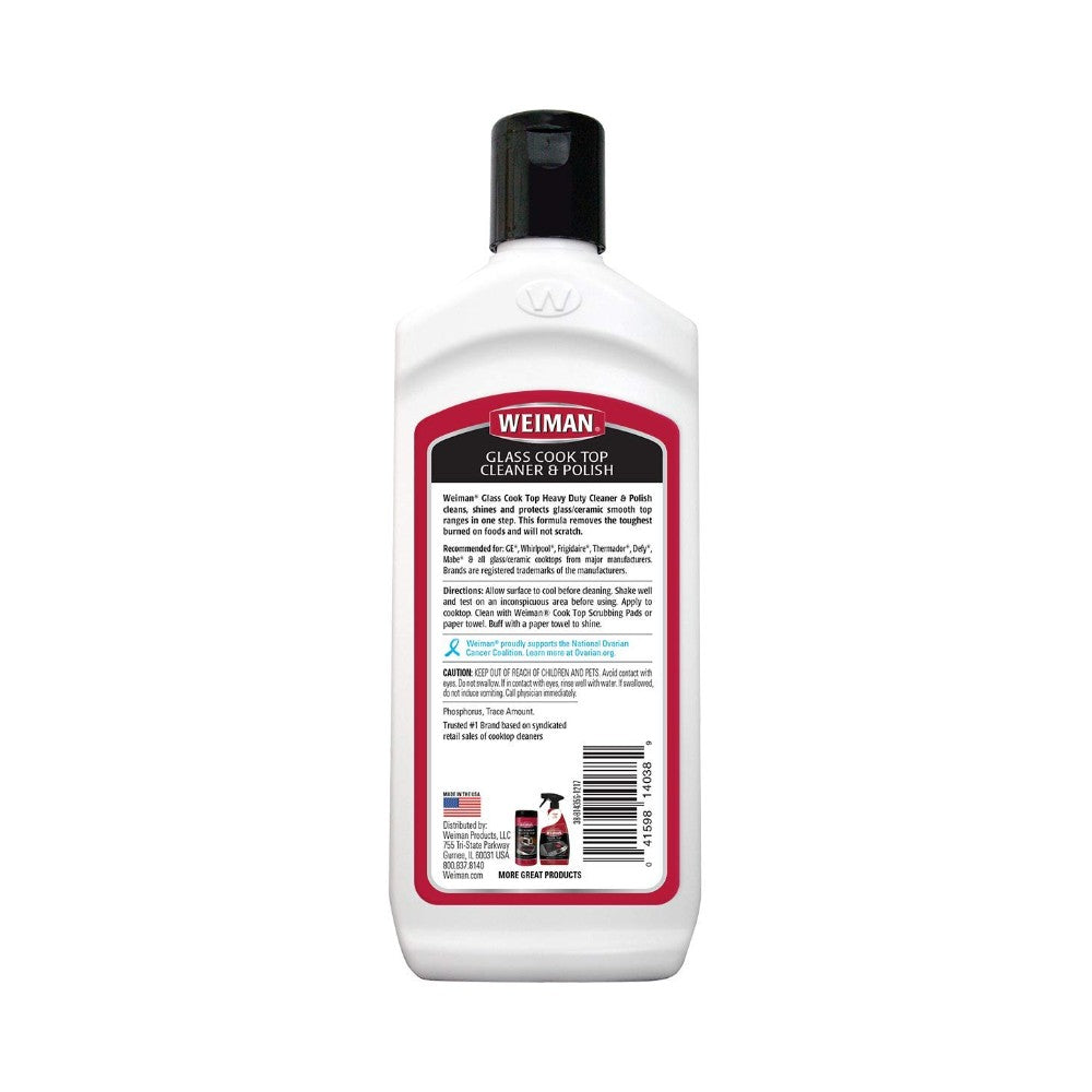 Weiman Glass Cook Top Heavy Duty Cleaner & Polish, 10 oz