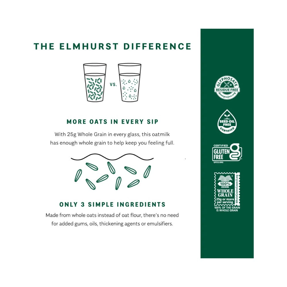 Elmhurst Milked Oats Unsweetened 32oz (946ml)