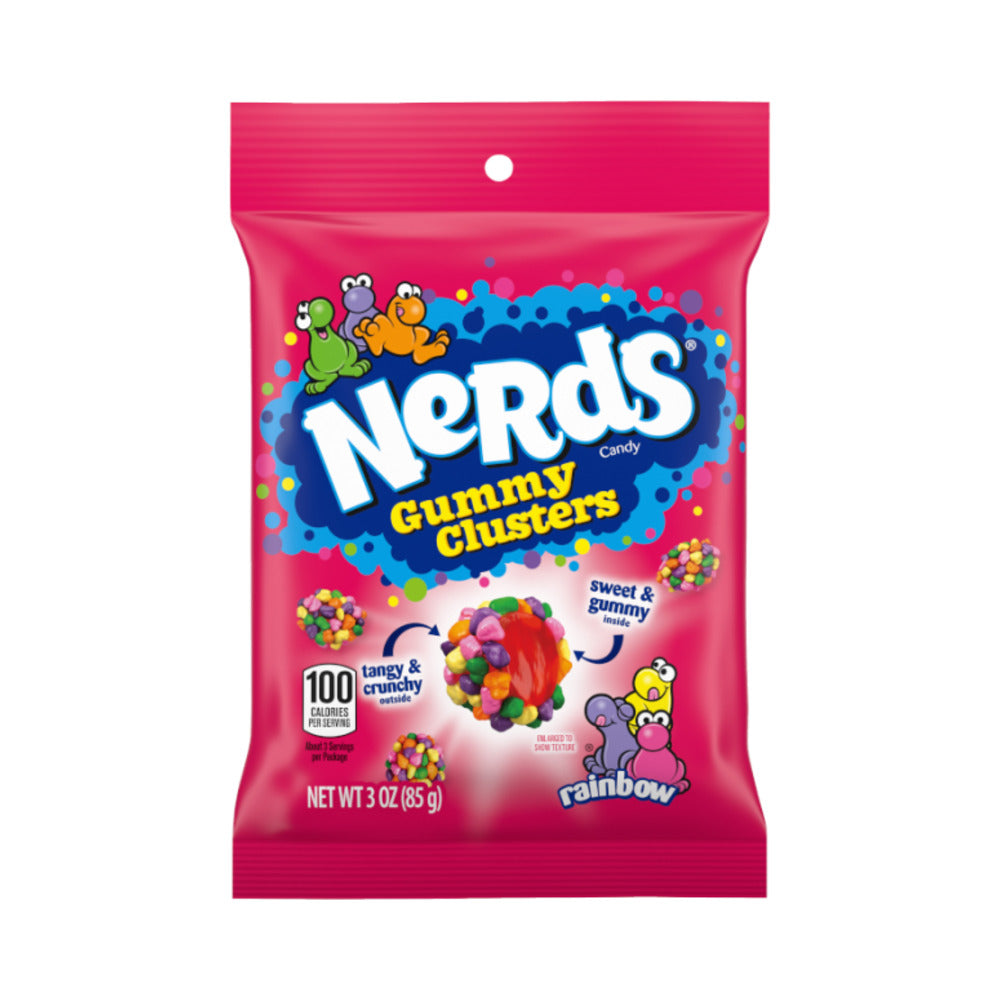 Nestle Nerds Rainbow Gummy Clusters Peg Bag 3oz (85g)