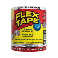 Flex Tape Rubberized Waterproof Tape, 4" x 5', White