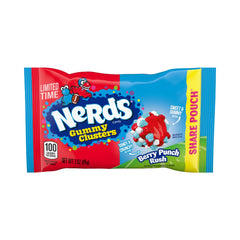 NERDS Gummy Clusters Candy, Berry Punch Rush, Crunchy and Gummy 3oz (85g)