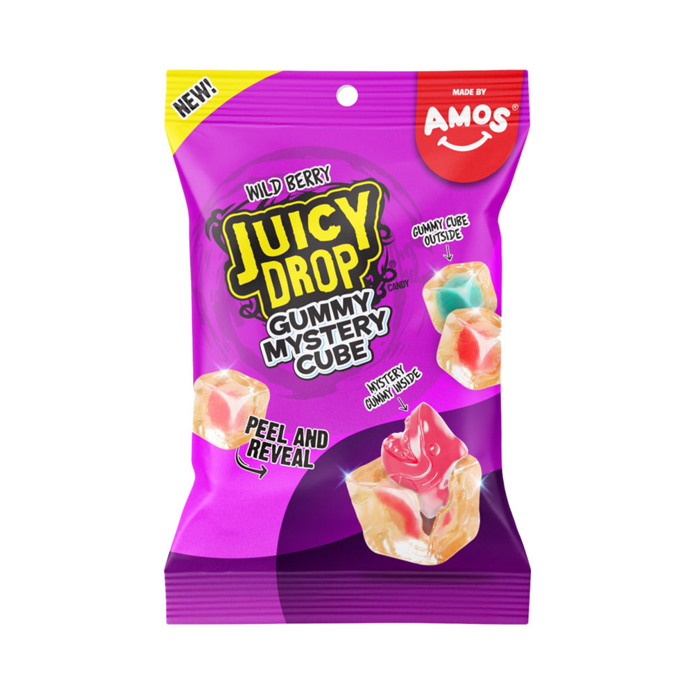 Amos Juicy Drop Gummy Mystery Cube Wild Berry Peg 5oz (141g)