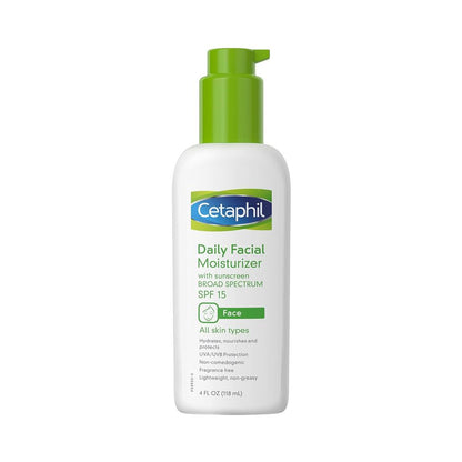 Cetaphil Daily Moisturizer with Sunscreen SPF 15 for Sensitive Skin Care 4oz (118ml)