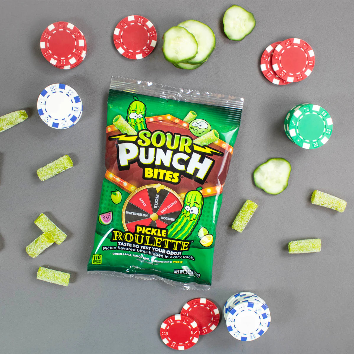 Sour Punch Pickle Roulette Peg Bag 5oz (140g)