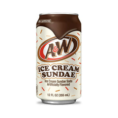 A&W Ice Cream Sundae Soda Pop Fizzy Drink 12oz (355ml) Cans