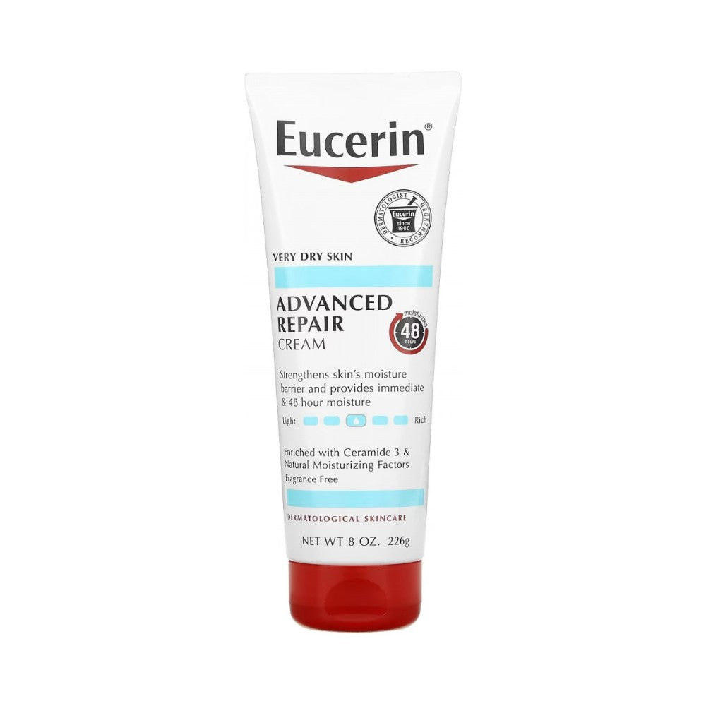 Eucerin Advanced Repair Body Cream for Very Dry Skin, 48-Hour Moisturizer 8oz (226g)