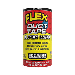 Flex Duct Tape, Super Wide, 7.5 Inches x 20 Feet, Black, Heavy Duty Strong, Multi-Surface, Water, Weather and UV Resistant