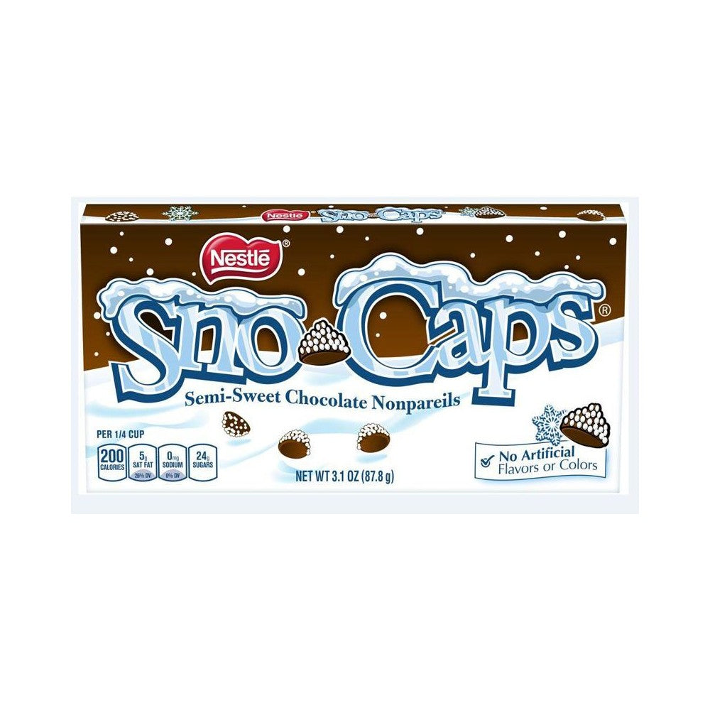 Sno-Caps, Semi-Sweet Chocolate Nonpareils Theater Box 3.1oz (87.8g)