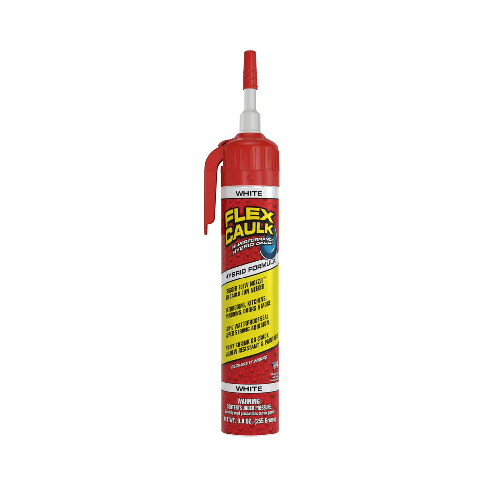 Flex Caulk White All Purpose White 9 oz Pressurized Can, Trigger Flow Nozzle 9oz (255g)
