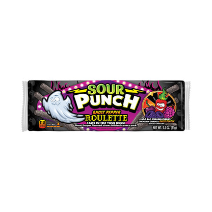 Sour Punch Ghost Pepper Roulette Straws Halloween Candy 3.2oz (91g)